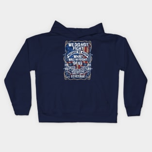 Why We Fight US Veteran Kids Hoodie